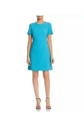 Kobi Halperin “Harper” Turquoise Short Sleeve A-Line Dress